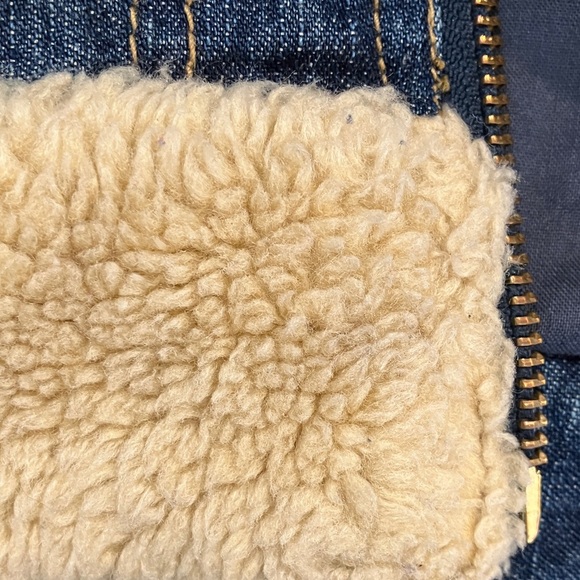 Reitmans sherling (faux) Denim Jacket with Cream Lining size large women’s - Picture 16 of 16